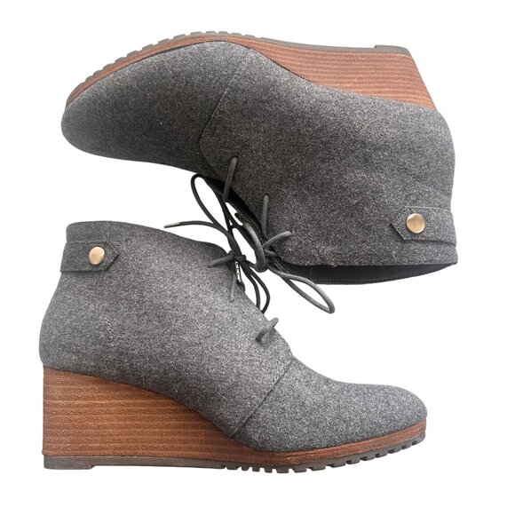 Dr. Scholl's Women's Create Wedge Bootie Shoes Mid Grey Size 7.5 - Picture 2 of 10